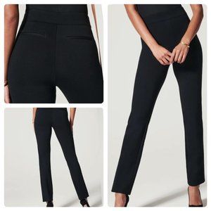 Spanx The Perfect Pant Slim Straight Classic Black Stretch Pants Womens sz L